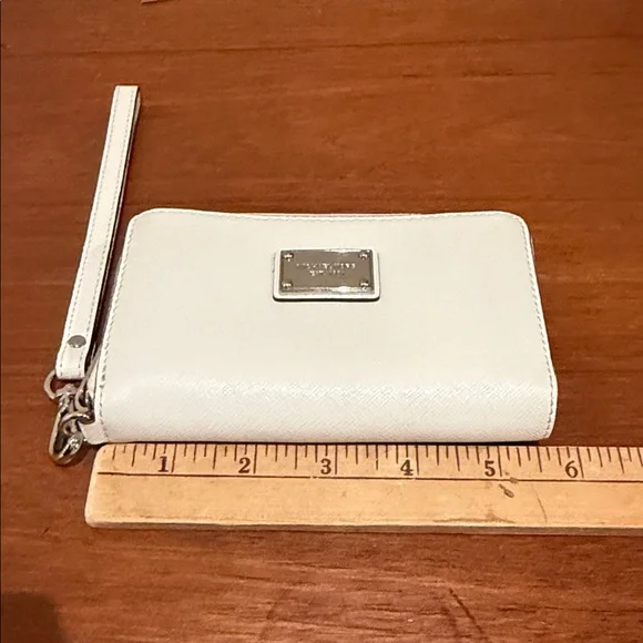 Michael Kors Ivory Wristlet with Silver Accents - Picture 8 of 9